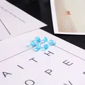 Light blue faceted teardrop and round crystal glass beads for DIY jewelry making - 8x11mm (10 Pieces/Pack) / Lake Blue