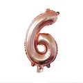 Rose gold 16-inch number 6 foil balloon with metallic finish for birthday party decor - Number 6 / Rose Gold