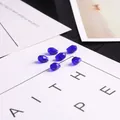 Dark blue faceted teardrop glass crystal loose beads for DIY jewelry making - 8x11mm (10 Pieces/Pack) / Blue