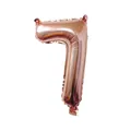 Rose gold number 7 foil balloon with metallic finish for birthday party decorations - Number 7 / Rose Gold