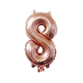 16-inch rose gold number 8 foil balloon with metallic mirror finish for birthdays - Number 8 / Rose Gold