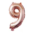 Number 9 rose gold foil balloon with metallic finish for birthday party decoration - Number 9 / Rose Gold