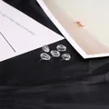 Five faceted teardrop crystal glass beads in transparent finish for DIY jewelry - 8x11mm (10 Pieces/Pack) / White (Clear)
