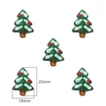 Cuentas de vidrio de árbol de Navidad para joyas DIY cuentas verdes de 25mm - Árbol de Navidad / Agujero de 2mm (1 Pieza/Paquete)