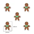 Colgantes de hombre de jengibre de resina para joyería DIY de 28mm por 24mm - Hombre de jengibre / Agujero de 2mm (1 Pieza/Paquete)