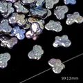 Iridescent purple butterfly beads 9x12mm for vintage Baroque DIY jewelry making - Butterfly Style (BSG047) / 2 Pieces/Pack (9x12mm) / Mineral Multicolor