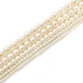 Multiple sizes of cream white round faux pearl strands for DIY jewelry making and crafts - 3mm Dia. 1mm Hole 1 Strand/Pack (Approx 140 Pcs) / Creamy White (Artificial Pearl)