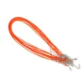 Orange 2mm waxed cord necklace set with silver lobster clasp for DIY jewelry making - Orange