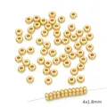 Cuentas espaciadoras planas bañadas en oro 14K para joyería DIY 4x1.8mm - Cuenta Curva (Estilo #01) / 10 Piezas (4x1.8mm) / Chapado en oro 14K