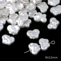 Irregular 9x12mm heart shaped pearl beads for handmade DIY jewelry crafts - Butterfly / 9X12mm, Aperture approx 0.8mm, 2 Pcs/Pack / Laser Silver