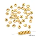 Cuentas espaciadoras de latón chapado en oro de 14K 6x2.5mm para hacer joyas DIY - Cuenta Curva (Estilo #05)
