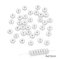 Cuentas espaciadoras redondas planas 6x2,5mm de metal plateado para joyería artesanal - Cuenta Curva (Estilo #06)