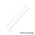 Detailed view of 10.5cm long stainless steel big eye beading needle for DIY craft making - Big Eye Manganese Steel Beading Needle 10.2cm