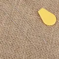 Manual sewing kit with long stainless steel beading needles and yellow needle threader - 0.45mm x 12cm (5 Needles & 1 Threader)