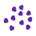 DIY jewelry beads in purple heart shape made of high quality resin material - 30 Pcs/Pack / Deep purple