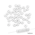 Cuentas espaciadoras planas de plata 5x2mm para creación de joyas de bricolaje - Cuenta Plana (Estilo #10)