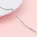 Detailed close-up of antique silver stainless steel Y2K chain for DIY jewelry making - 0.8 Diamond-cut Chain Width 3mm (#12)