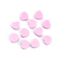 Rosafarbene herzförmige matte Harzperlen für handgemachten DIY-Schmuck und Zubehör - Solide Herzform / 30 Stück/Packung (9x10mm) / Rosa