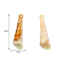 Acrylic shell spiral charms in amber and cream color for DIY jewelry making 38mm - Sea Snail Style (#10) / 18 Pieces (38x10mm) / Light Coffee