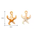 Starfish shaped acrylic charms in bright orange and milky white for DIY jewelry - Starfish Style (#04) / 50 Pieces (24x18mm) / Light Coffee