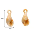 Orange conch shell acrylic charms with marble texture for DIY jewelry making - Sea Snail Style (#01) / 40 Pieces (24x10mm) / Light Coffee
