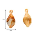 Brown and cream marble acrylic shell charm pendant for DIY jewelry, 32mm by 15mm - Sea Snail Style (#08) / 15 Pieces (32x15mm) / Light Coffee
