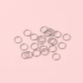 Silberne offene Biegeringe aus Edelstahl für DIY-Schmuckherstellung und Verbindungen - 0.5x4mm (200 Stück/Packung) / Silber