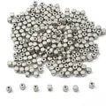 Silver square CCB spacer beads with holes for DIY jewelry making handmade bracelets - 3mm (300pcs/bag) / White Gold