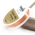 Tarnish resistant 0.3mm rose gold copper wire on white spool for jewelry making - 0.3mm approx 14.5m/roll / Copper