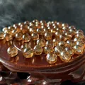 Amber crystal beads with frosted texture for DIY jewelry and bracelet making - 4mm/Pack / Champagne