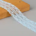 Light blue polyester floral lace trim for DIY earrings and handmade hair accessories - Light Blue