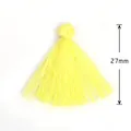 Ciondolo a nappa in cotone giallo da 27mm per creazione di gioielli fai-da-te e orecchini - 27mm / Giallo
