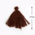 Ciondolo nappa marrone 27mm in cotone poliestere per creazione gioielli fai-da-te - 27mm / Caffè