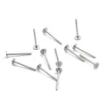 Flachkopf-Ohrstecker aus Edelstahl in glänzendem Silber für DIY-Schmuckherstellung - 3x12mm / Silber