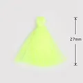 Ciondolo nappa 27mm giallo neon in cotone poliestere per orecchini e gioielli fai da te - 27mm / Giallo Fluorescente