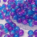 Blauw-paarse verloopglaskraal met craquelé-effect voor DIY-sieraden en armbanden - Blauw Paars Verloop (Nr.13)
