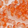 Oranje craquelé glaskralen voor het maken van DIY-sieraden en armbanden - Helder Oranje (Nr.14)