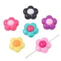 Colorful 16mm acrylic flower beads set with DIY threading hole for jewelry making - Sunflower / 40 Pieces/Pack (16mm) / Random Mixed Colors