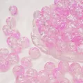 Roze kraakglaskralen voor DIY-sieraden maken met hoge transparantie en een ronde vorm - Roze Crackle (Nr.16)