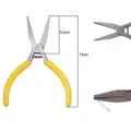 Mini 13cm yellow needle-nose pliers with anti-slip handle and 5.2cm long carbon steel jaws - Flat Nose Pliers (With Teeth)