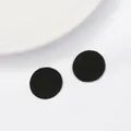 Pair of black circular non-woven felt pads for DIY hair accessories and furniture protection - 20mm / Black