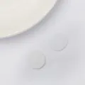 Set of two white round non-woven felt pads for DIY handmade hair accessory crafting - 20mm / White