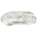 Silver memory wire rings for DIY handmade jewelry bracelets and necklaces craft - 10 Loops/Pack / Electroplated Silver