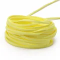 Rotolo di cordino in finta pelle scamosciata gialla 3mm per gioielli fai da te - 1m (Larghezza 2,8mm) / Giallo