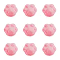 Pink gradient cat paw glass beads with glitter for DIY jewelry making 9 pieces set - 15x14mm (20 Pieces/Pack) / Gradient Watermelon Red