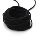 Cordino in finta pelle scamosciata nera 3mm per creazione gioielli fai-da-te e artigianato - 10m (Larghezza 2,5-2,6mm) / Nero