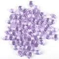Lila lichtdurchlässige Glastropfenperlen mit Bohrung für DIY-Handwerk und Schmuckherstellung - Wassertropfen-Stil / 9x6mm (5er-Set) / Lila