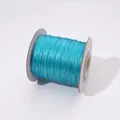 Cordón encerado verde azulado en carrete para tejido DIY y creación de joyería - aprox. 1.0mm (aprox. 10m/paquete) / Verde pavo real