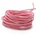 Rotolo di cordoncino in finta pelle scamosciata rosa 3mm per gioielli fai-da-te e trecce - 1m (Larghezza 2,8mm) / Rosa