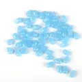 Hellblaue Glastropfenperlen mit oberer Bohrung für DIY-Schmuckherstellung - Wassertropfen-Stil / 9x6mm (5er-Set) / Blau